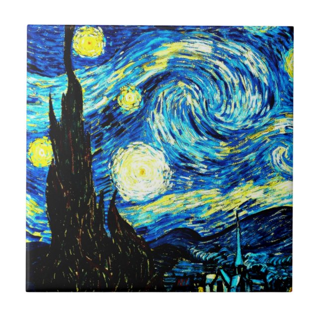 Starry Night por Vincent van Gogh (Frente)