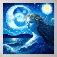 Starry Night 🌌 - Poster de Fantasia da Deusa Greg