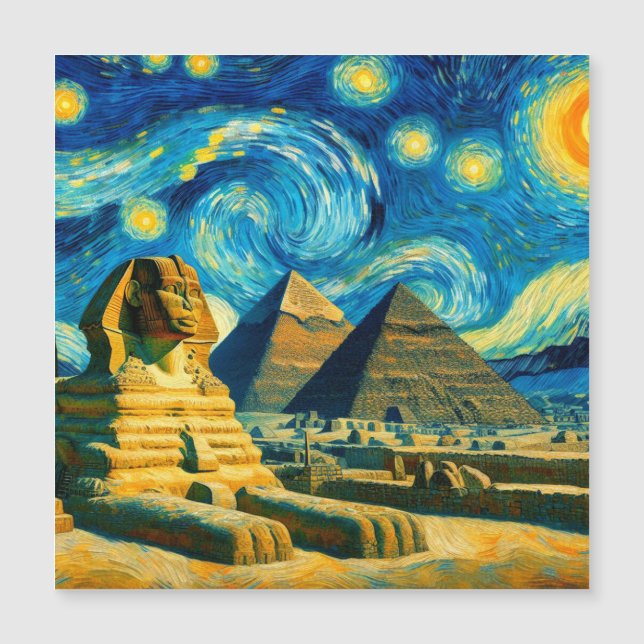 Starry Night Pyramids Sphinx Egito (Frente)