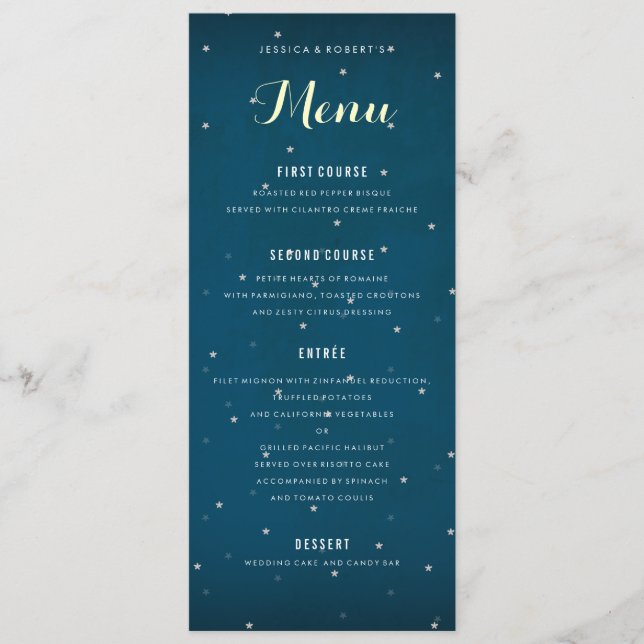 Starry Night Sky Janta Menu Modelo (Frente)