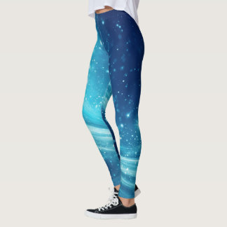 Starry Night Sky: Leggings Azuis