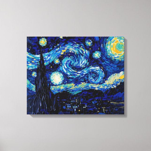 Starry Night Sky Premium Canvas Wall Art (Frente)
