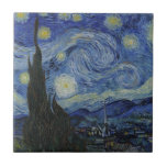 Starry Night - Van Gogh<br><div class="desc">Van Gogh - azulejo de cerâmica Starry Night</div>