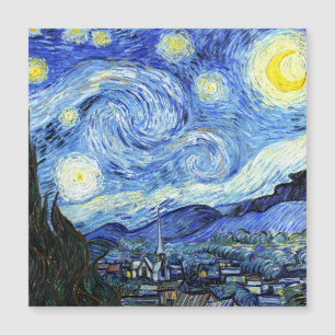 Starry Night Van Gogh Impressionismo Magnet Card