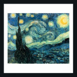 Starry Night Van Gogh Poster (Alta Qualidade)<br><div class="desc">Esta pintura é a mais popular das obras de Vincent. A Noite Estrelada foi completada perto do asilo mental de Santo Remy, um ano antes da morte de Van Gogh. Ele estava em muitos hospitais mentais e se matou aos 37 anos. Van Gogh pintou furiosamente e The Starry Night vibra...</div>