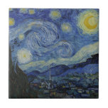 Starry Night Vincent van Gogh<br><div class="desc">Este design de azulejo de arte lindo mostra o famoso quadro do pintor holandês de Impressionista poste Vincent van Gogh, "A Noite Estrelada." Pintado durante sua estadia no asilo Remy Santo na década de 1880, Van Gogh retratou as colinas rolantes e árvores ciprestes que viu de sua janela. Ele também...</div>