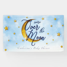 Starry Over The Moon Blue Dourado Baby Boy Chá