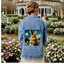 Starry Primavera Bunny Jean Jaqueta