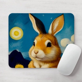 Starry Primavera Bunny Mousepad