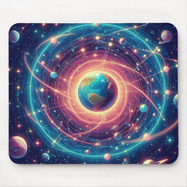Starry Skies Thick Computer Mousepad (Frente)