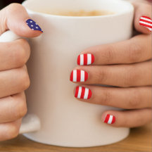 Stars and Stripes Nail Decals Minx Nail Art
