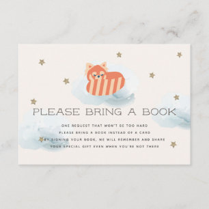 Stars & Clouds Red Panda Traga um Cartão de Livro