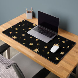 Stars Desk Mat - Bloco de Mousepad Preto e Dourado