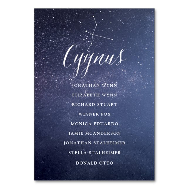 Stars Galaxy - Cartões de Gráfico de Casamento Cyg (Frente)