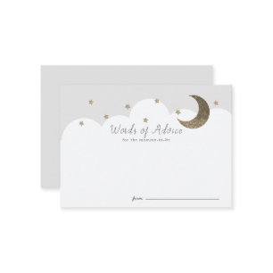 Stars Lua e Nuvens Cinzas Cartões de Conselhos de 