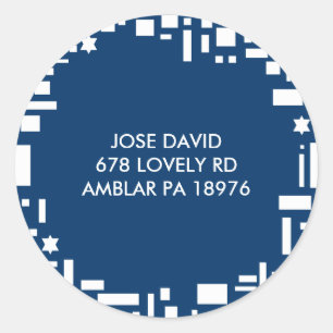 Stars & Squares RESPOSTA RETORNAR selo do adesivo 