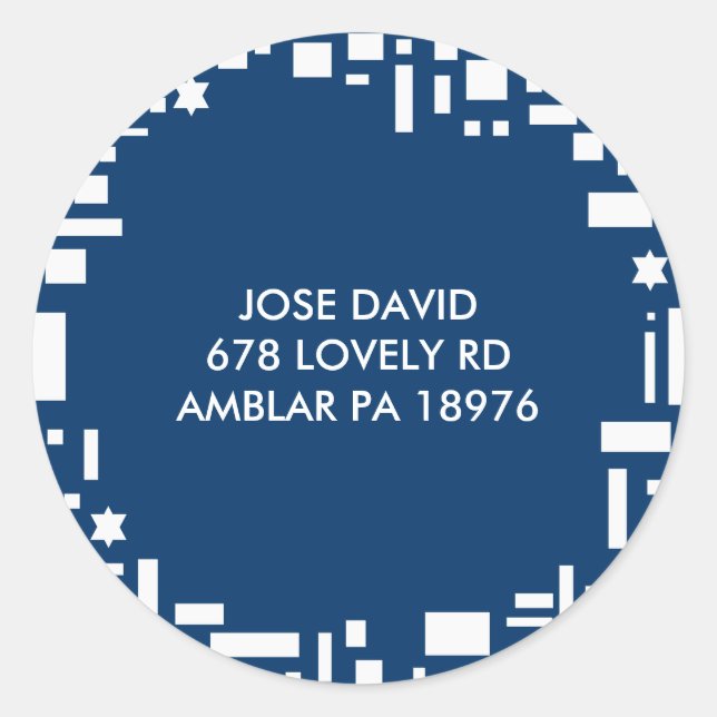 Stars & Squares RESPOSTA RETORNAR selo do adesivo  (Frente)