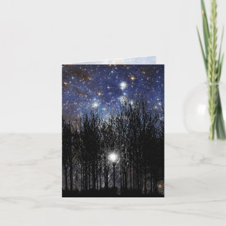 Starscape & Trees - Cartão de Nota