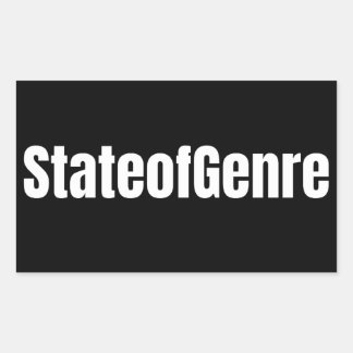 StateofGenre - Adesivo Retangular Branco e Preto