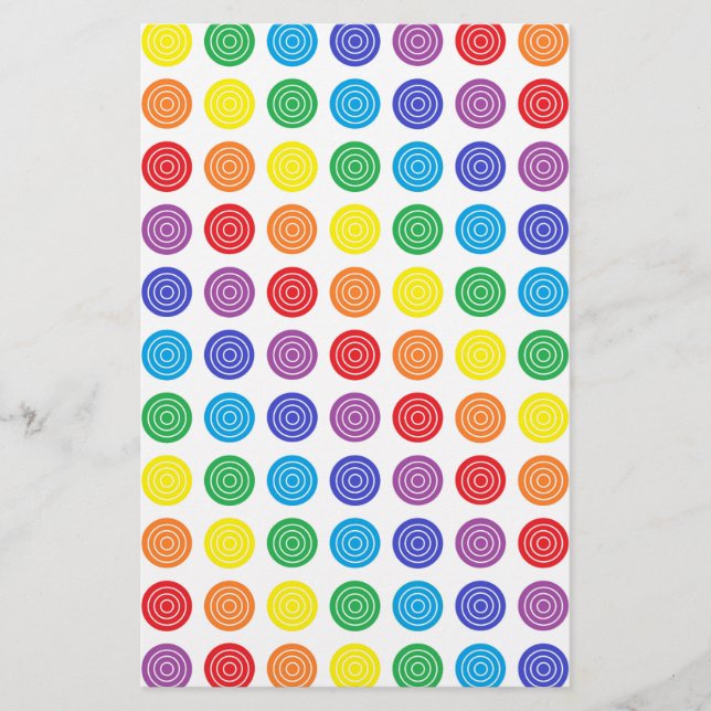 Stationery Bullseye Rainbow (Frente)