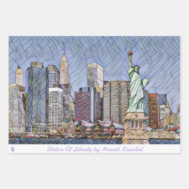 Statur of Liberty by Mirsat Karabel Wrapping Paper