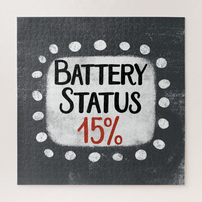 Status da Bateria 15% Quebra-cabeça de quebra-cabe (Vertical)