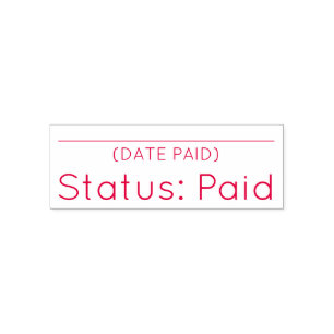 "Status: Paid" Carimbo de Borracha