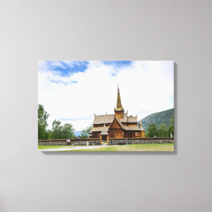 Stave a igreja em Lom, impressão das canvas de