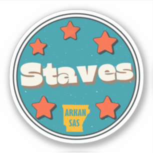 Staves, Arkansas Adesivo