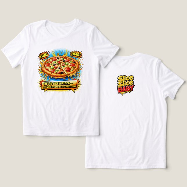 Stay Cheesy Pizza Shirt – Funny Food Quote T-Shirt (Design Frente e Verso)
