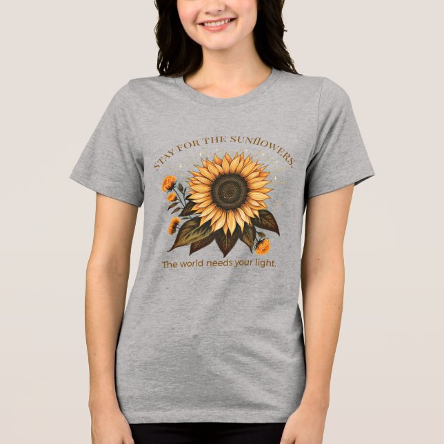 "Stay for the Sunflowers" Suicide Prevention (Frente)