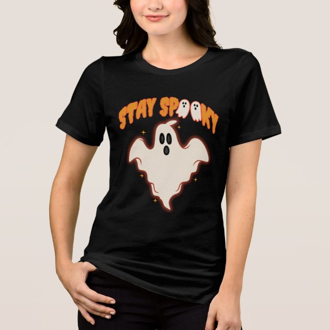 Stay Spooky Ghost Halloween Cute Retro Boo  (Frente)