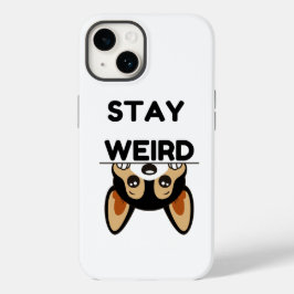Stay Weird Funny Boston Terrier Cartoon Dog 