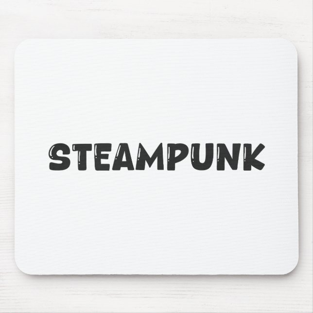 Steampunk Arte Antiga – Mousepad de Tipografia (Frente)