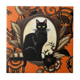Steampunk Black Cat Halloween