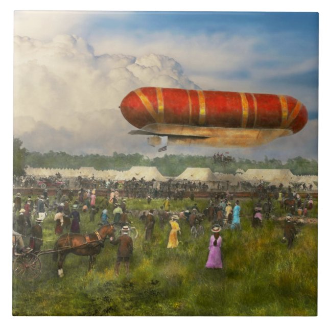 Steampunk - Blimp - Lançando Nulli Secundus II (Frente)
