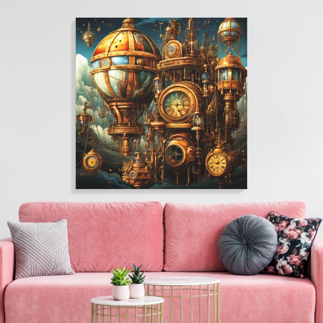 Steampunk Clocks Canvas Art (Insitu(Sala de estar))