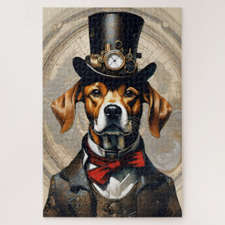 Steampunk Dog Jig Saw Quebra-cabeça