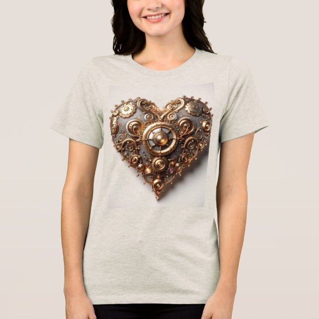Steampunk Elegant Clockwork Gear Heart (Frente)