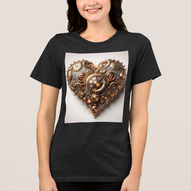 Steampunk Elegant Clockwork Gear Heart (Frente)