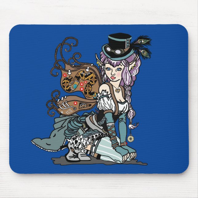 Steampunk Fairy Girl Mousepad (Frente)