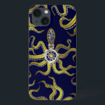 Steampunk Gears Octopus Kraken<br><div class="desc">Os tentados monstros do mar íngreme enrolaram esta capa de telefone da Samsung. O monstro central tem oito apêndices de ouro, tipo arame, uma engrenagem prateada central e muitas engrenagens e parafusos fazer a cabeça, os olhos e as xícaras de sução. É um polvo robô / kraken, um monstro da...</div>