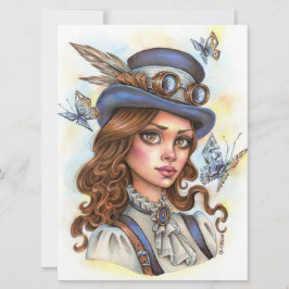 Steampunk Girl Fantasy Female Maggie Art Card