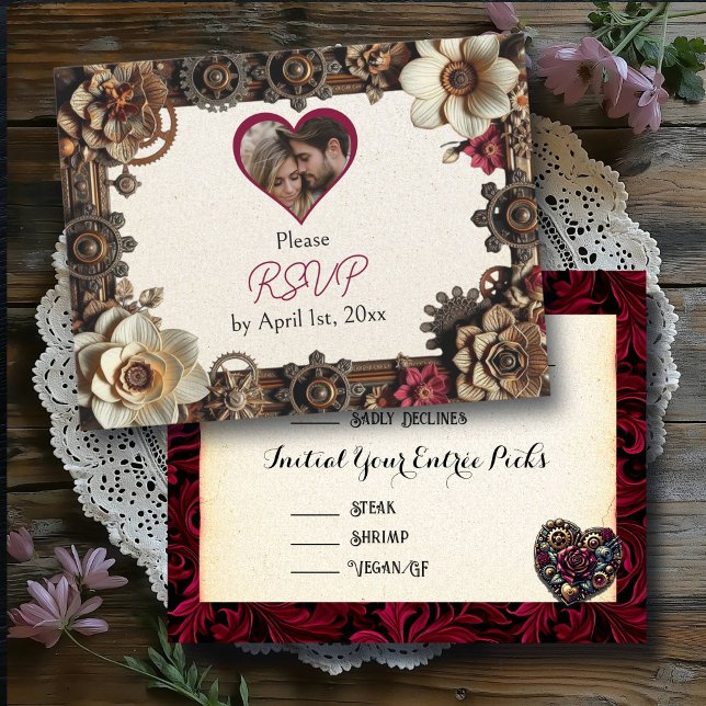 Steampunk Gothic Themed Weding RSVP (Criador carregado)