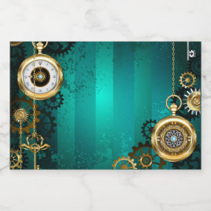 Steampunk Jewelry Watch em um fundo verde