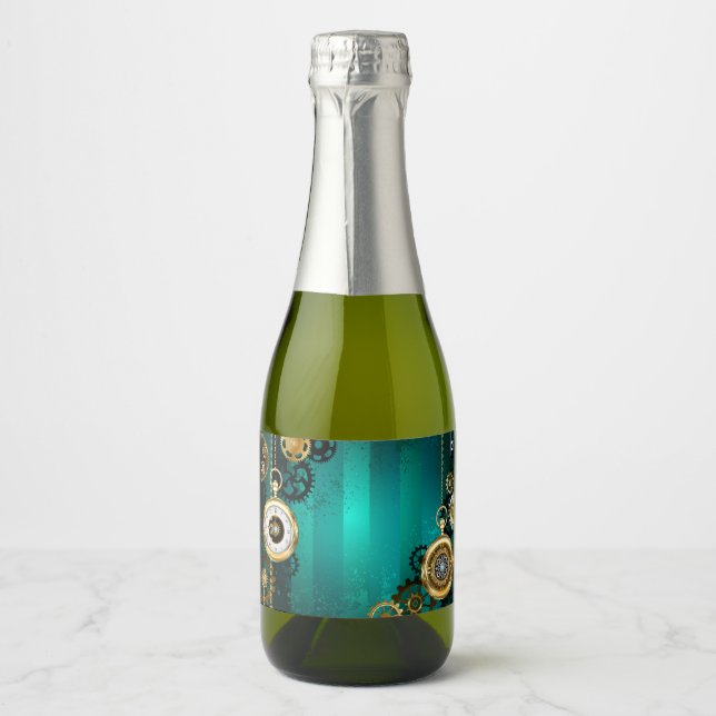 Steampunk Jewelry Watch em um fundo verde (Frente)