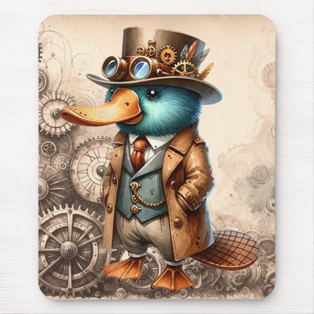 Steampunk Platypus Mousepad (Frente)