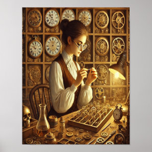 Steampunk Poster 12, O Aprendiz do Clockmaker