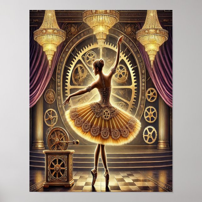 Steampunk Poster 16, O Clockwork Ballerina (Frente)
