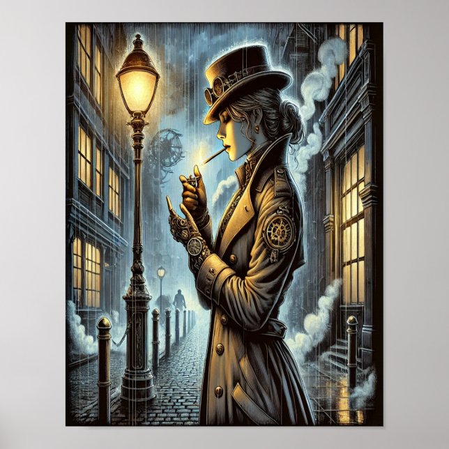 Steampunk Poster 20, o segredo do detetive (Frente)